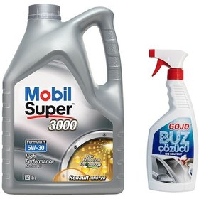 Resim Mobil Super 3000 Formula R 5W-30 Motor Yağı 5 L + Gojo Buz Çözücü 750 ML 