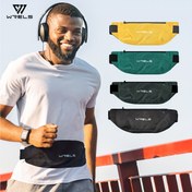 Resim WRELS Açık Hava Sporları Koşu Bel Çantası - Çok fonksiyonlu, şok emici, telefon koruması, hafif, kulaklık jakı ile birlikte, fitness, koşu, yürüyüş için uygun 