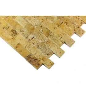 Resim Markataş Sarı Traverten Patlatma Mozaik 