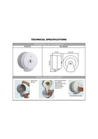Resim Vialli K3B Mini Cimri Içten Çekmeli Tuvalet Kağıt Dispenser Siyah 