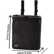 Resim Chuangyinshop Black Büyük Kapasiteli Bisiklet Çantası Ve Motor Askılı Ön Depolama Çantası Ayarlanabilir Omuz Kayışları Çoklu Bölmeler Siyah 