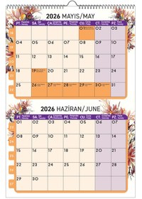 Resim 2026 Duvar Planlama Takvimi-6 Sayfa 33x48 Cm 