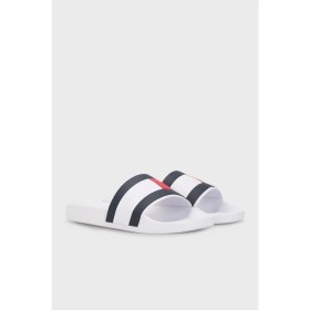 Resim Tommy Hilfiger Logolu Düz Terlik Erkek Terlik FM0FM04236 Ybr 