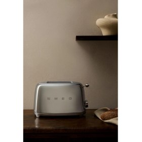 Resim Smeg 50'S Style Retro Paslanmaz Çelik 1x2 Ekmek Kızartma Makinesi TSF01SSEU 