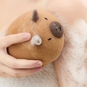 Resim Sevimli Kapibara Şeklinde Banyo Süngeri - Yumuşak, Nazik Peeling Duş Fırçası, Nazik Scrubbing, Köpüklenme ve Temizlik İçin Mükemmel Hediye, Evde Spa Gibi Deneyim İçin, Spa Hediye Aracı | Eğlenceli Tasarım | Dayanıklı Banyo Süngeri, Banyo Aksesuarı 