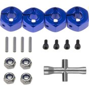 Resim Samdoo Traxxas 1/10 Slash 4x4 Vxl İçin Dayanıklı Metal 12mm Tekerlek Adaptörü Ve Vidaları Seti 