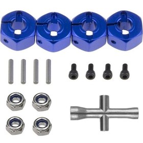 Resim Samdoo Traxxas 1/10 Slash 4x4 Vxl İçin Dayanıklı Metal 12mm Tekerlek Adaptörü Ve Vidaları Seti 