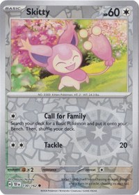 Resim Skitty Reverse Holo 130/162 - Temporal Forces - Pokemon Kartı Mint 