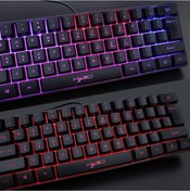 Resim Maiyame Hxsj V700 Kablolu Oyun Klavyesi Rgb Streamer Kablolu Klavye 61 Tuşlu Oyun Klavyesi Oyun/of Klavye 
