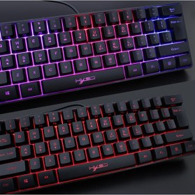 Resim Maiyame Hxsj V700 Kablolu Oyun Klavyesi Rgb Streamer Kablolu Klavye 61 Tuşlu Oyun Klavyesi Oyun/of Klavye 