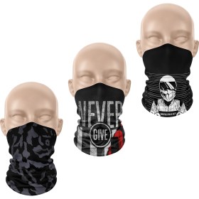 Resim Dair Aksesuar 3'lü Set Boyunluk Bandana Outdoor Balaklava Yüz Maskesi Kafa Bandı 