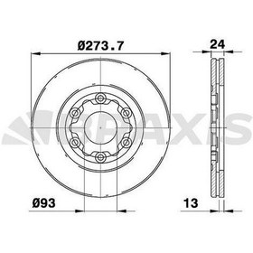 Resim Braxıs-ae0489 - On Fren Aynası Havalı Ford Ranger Mazda B2500 2 