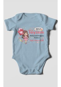 Resim Morivokids Teyzeye Özel Kısa Kollu Bebek Body %100 Pamuk Zbn89-kk Bebe Mavisi 