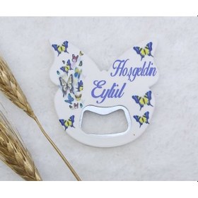 Resim Renkli Kelebek Açacak Magnet 6x6 Cm Uv Kız Bebek Magnetl 30 Adet 