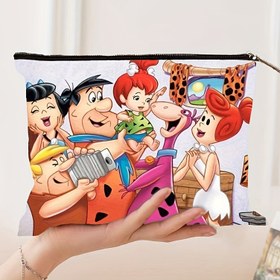 Resim 1 adet The Flintstones Karikatür Karakter Makyaj Çantası - Canlı, Katlanabilir ve Hafif Kozmetik Organizatörü Fermuar Kapanışı ile, Makine Yıkanabilir, Seyahat ve Günlük Kullanım için Mükemmel, Ona Şık Bir Hediye, Kompakt Tasarım 