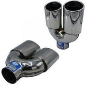 Resim Universal Krom Egzoz Ucu Oval Çiftli Sol Çıkış 85×65 800-015L 