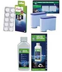 Resim Popüler Philips Uyumlu CA6700 2’li Aquaclean - 10 Tablet Yağ Çözücü - Kireç Çözücü Espresso Bakım Seti 
