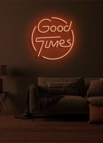 Resim Good Times Yazılı Neon Tabela Turuncu 