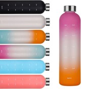 Resim 1000ml Gradyan Frosted Spor Su Şişesi, BPA-Free PC Malzeme, Sızdırmaz ve Taşınabilir, Paslanmaz Çelik Kapa ile, Fitness, Sevgililer Günü, Paskalya, Kadınlar Günü, Bağımsızlık Günü için 