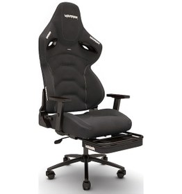 Resim warrior Kratos Oyuncu Koltuğu - Jet Black - Ayak Uzatmalı Profesyonel Bilgisayar Sandalyesi 