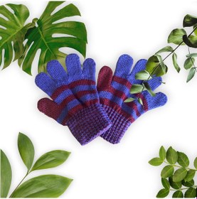 Resim Çocuk Eldiveni Bordo Mavi Bebe Eldiven 1-4 Yaş Bordo 