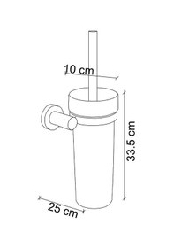 Resim Fontana Klozet Fırçası Fj-20104 Krom Krom 