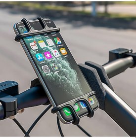 Resim Motosiklet Bisiklet Telefon Tutucu - Siyah 