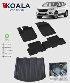 Resim Ford Kuga 2013-2019 Uyumlu Sahler Paspas + Bagaj Havuz Seti 