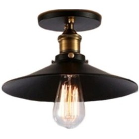 Resim Rıolıght Retro Siyah Tekli Plofonyer Avize Çap: 23Cm (549748711) 