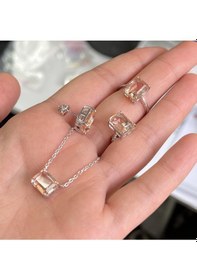 Resim Silver Point Baget Taşlı Üçlü Set Gümüş 