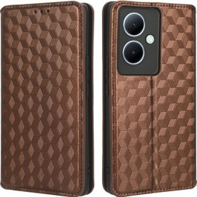 Resim Rhombus Baskılı Pu Deri Stand Telefon Kılıfı Vivo Y78 5g/y78+ 5g/v29 Lite 5g 