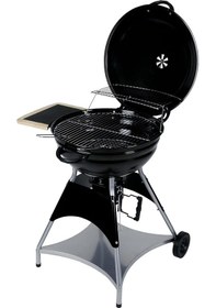 Resim Küre Kömürlü Mangal Krom Izgara 80x70x94 Cm Tekerlekli Barbekü 