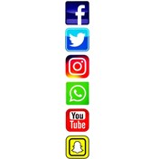 Resim BsElektronik Sosyal Medya Sticker Seti Renkli 1.sınıf Kaliteli Baskı (496026316) 