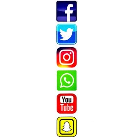 Resim BsElektronik Sosyal Medya Sticker Seti Renkli 1.sınıf Kaliteli Baskı (496026316) 