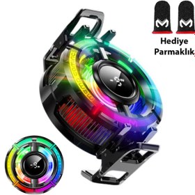 Resim Memo Cx15 İos Android Soğutucu 15w Manyetik + Arka Klips 2'si 1 Arada Yarı İletken Soğutma Fanı Radyatörü 