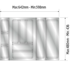 Resim Mutfak Çekmece Içi Düzenleyici, Kaşıklık 64cm X 48cm Yanlar Ve Boydan 4cm Kesilebilir, Antrasit Antrasit 