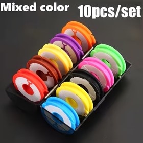 Resim 10 adet Karışık Renk Balıkçılık Hattı Makara Düzenleyici - Dayanıklı Yüksek İndeksli Polimer, Karp Balıkçılığı Ekipmanları Depolama İçin İdeal, Babalar Günü ve Kurban Bayramı Hediyeleri İçin Mükemmel, Balıkçılık Ekipmanları Depolama | Canlı Makara Tasarımı | Dayanıklı Makara, Balıkçılık Malzemeleri 