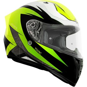 Resim Torc T-15 Shock Kapalı Motosiklet Kaskı Beyaz - Sarı - Siyah 
