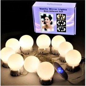 Resim Deco Elit 10 Lu Makyaj Masası Banyo Aynası Aydınlatma Hollywood Tarzı LED Lamba 