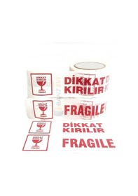Resim Bant Evi Dikkat Kırılır Fragile Baskılı Koli Bandı 7 CM x 100 M Fragile İkaz Bant 