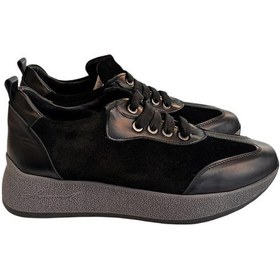 Resim Tufan Shoes Siyah Hakiki Deri Süet Comfort Taban Günlük Ayakkabı Siyah 