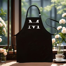 Resim Şık ve Popüler Alfabe Özel Logo İsim Asılı Boyun Basit Ev Kuaförlük Boyama Önlüğü Çok Renk Seçenekleri Yemek Mutfak için 