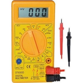 Resim Dijital Avometre Multimetre Ölçü Aleti Akım Voltaj Direnç Ölçer 