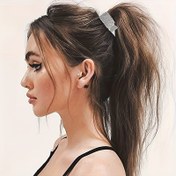 Resim 3 adet Şık Doğal Kristal Taşlı Saç Tokası Seti, Kadınlar ve Kızlar için Parlayan Kuyruk Tutucuları, Güvenli ve Çok Yönlü, Partiler ve Hediyeler için İdeal, Renk Eşleştirme Saç Aksesuarları 