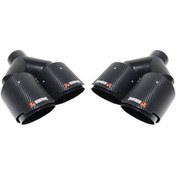 Resim UYANIK Akrapovic Egzoz Ucu Çiftli Universal (76mm) Siyah 