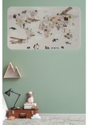 Resim Eğitici Dünya Haritası Dünya Atlası Çocuk Ve Bebek Odası Duvar Sticker-60x105-3797 - Renkli Çok Renkli 