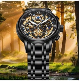 Resim Fochsia Lıge İş Dünyası Stili Dünya Saati Kırılmaz Quartz Erkek Kol Saati Black Golden Diğer 