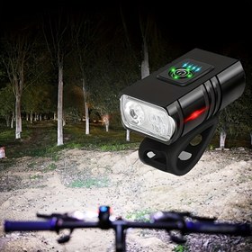 Resim Akıllı Bisiklet Ön Farı Otomatik Açma/Kapama, USB Type-C Şarj Edilebilir Bisiklet Farı, LED Bisiklet Lambası, 6 Aydınlatma Moduna Sahip. 