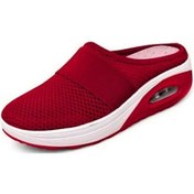 Resim Yaz Nefes Alabilen Hafif Hava Yastıklı Slip-on Yürüyüş Terliği Düz Ayakkabı Ratetime Kırmızı 