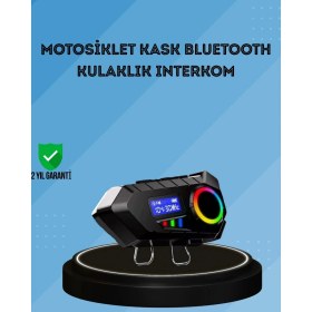 Resim TE Dükkan Buğz 500MAH Bataryalı Bluetooth 5.4 Interkom LED Ekranlı Fm Destekli 